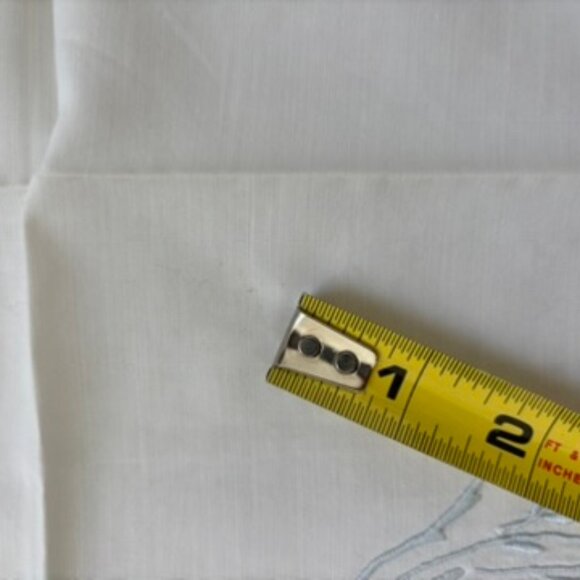 Set of two Vintage tea towels floral blue white - Picture 7 of 8